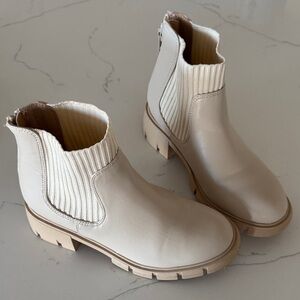 Stylish Cream Kids Ankle Boots